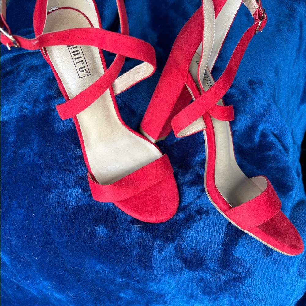 Aldo Red Strappy Heels